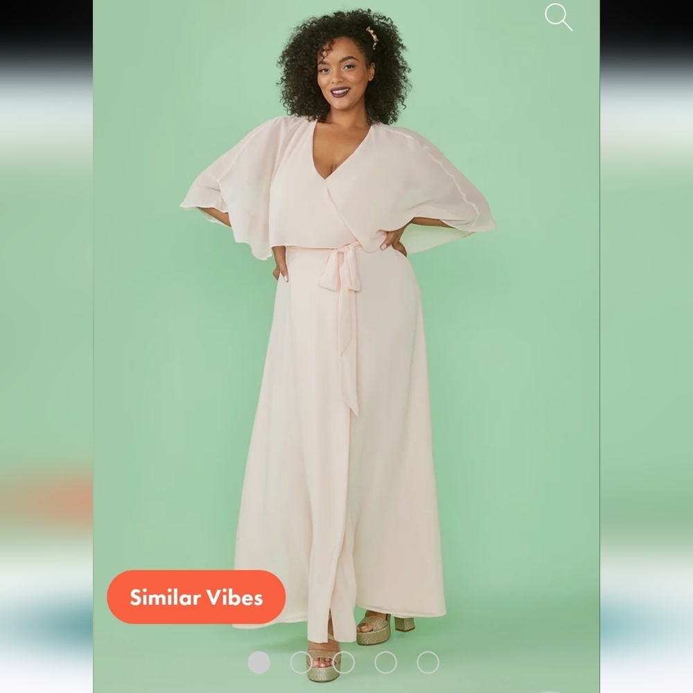 NWT Modcloth Halter Neckline With a Sheer Capelet Wrapped Maxi Dress